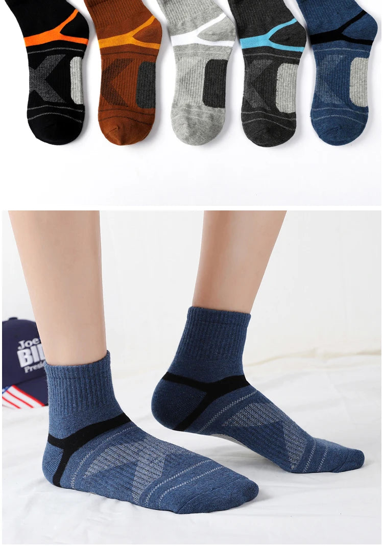 3/5/10/20 Pairs Lot Men's Socks Black Sports Socks Casual Run Autumn Winter High Quality Breathable Male Socks