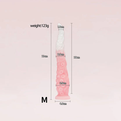 Different Size Tentacles Anal Plug Adult Sex Toy G-spot Clitoris Anal Area Stimulation Made of Soft and Safe Liquid Silicone.