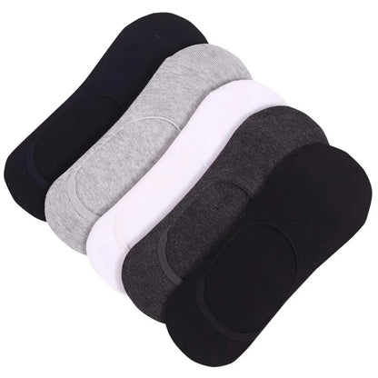 6 Pairs/Lot Men's Bamboo Breathable Invisible Socks Low Cut Casual Cotton Boat Non-Slip No Show High Quality Sock