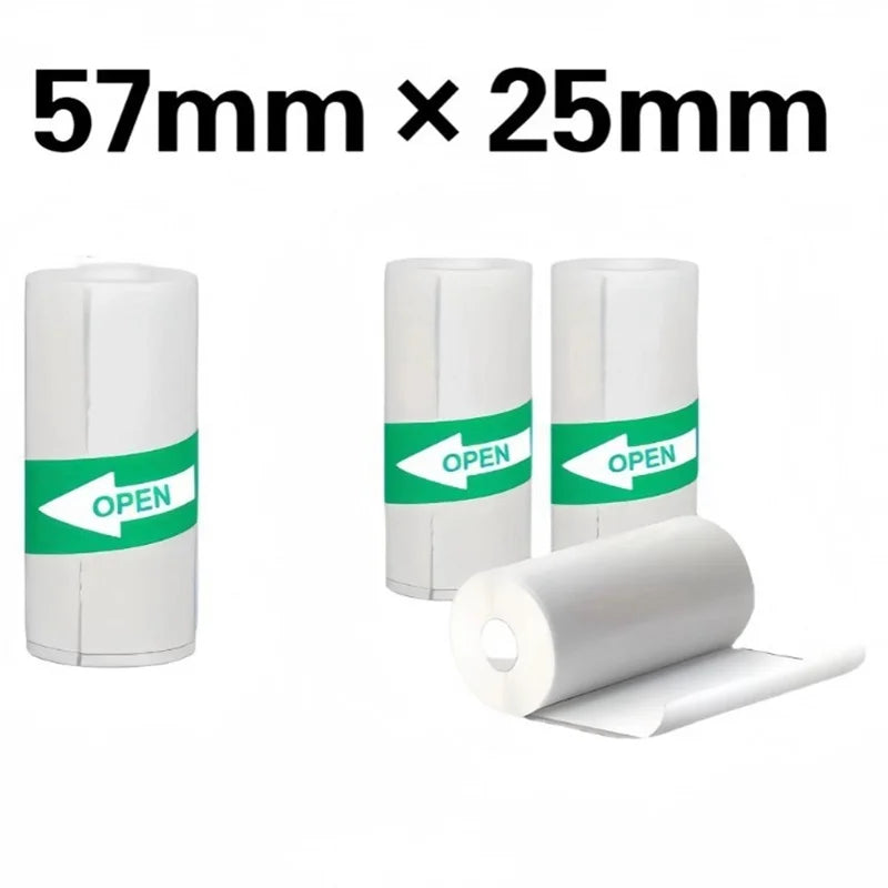 1/5 Roll High Quality Mini Pocket Printer Paper Portable Children Camera Self-Adhesive Photo Paper Home Thermal Printer Supplies