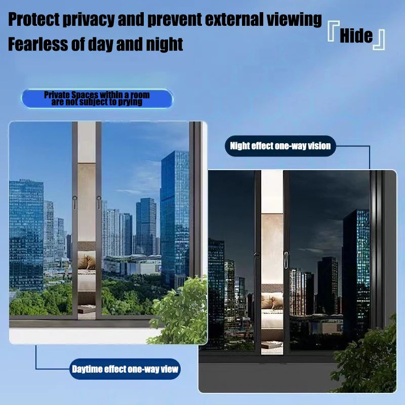 Window Insulation Glass Film Office Solar Film Living Room Shading One-way Anti Peeping Sunscreen Film Electrostatic Bonding