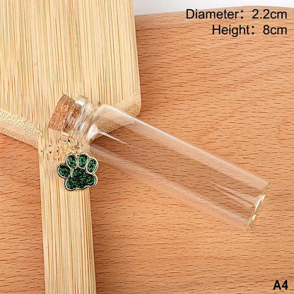 Pet Fur Memorial Glass Bottle Cat Whiskers Storage Bottle With Cork Stopper Perfect For Storing Dog Cat Hair As Souvenir
