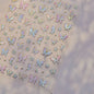 Shiny Jelly Butterfly Charming Golden Gradient Bowknot 5D Self Adhesive Nail Art Sticker Flower Petal Rhinestone Manicure Decals