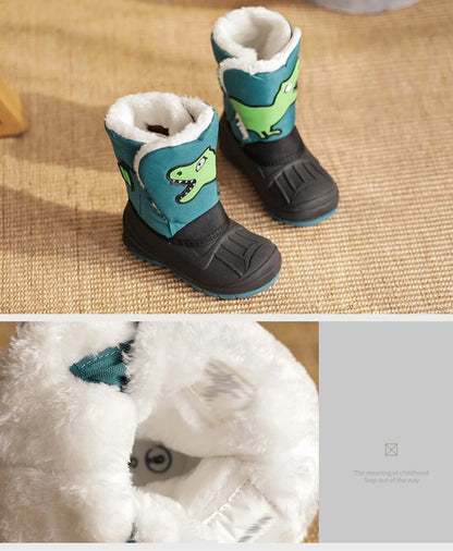 Girls Unicorn Snow Boots Waterproof Slip Resistant Cold Weather Shoes Brand Boy Girls Rubber Boots for Kids Fashion Sneakers