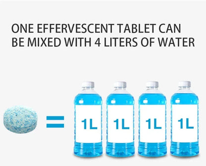 Car Windshield Cleaning Effervescent Multifunctional Glass Water Tablets Solid Cleaner Windshield Spray Car Wash Accessories