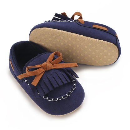 HAIZHIW 0-18M Baptism Newborn Baby Prewalker Girls Boys Casual Shoes Leather Non-Slip Soft-Sole Infant Toddler First Walkers