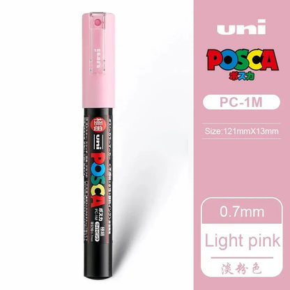 1pcs Japan UNI POSCA Markers PC-1M/3M/5M Acrylic Graffiti Pen Waterproof DIY Stackable Color Art Painting School Supplies