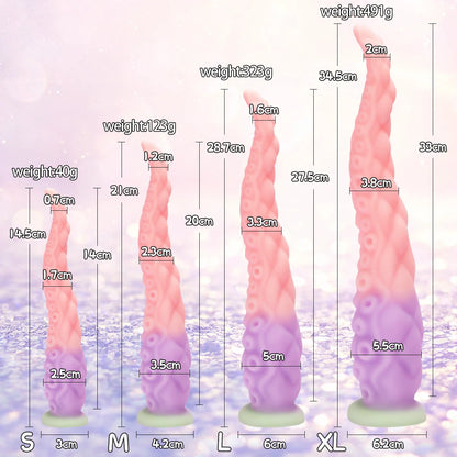 Different Size Tentacles Anal Plug Adult Sex Toy G-spot Clitoris Anal Area Stimulation Made of Soft and Safe Liquid Silicone.