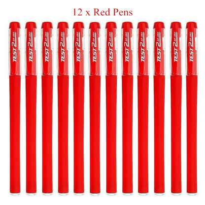 3 Gel Pens + 50 Refills Set 0.38mm Black Blue Red Ink Bulk Pens Thin Tip Journal Writing School Supplies Stationery Wholesale
