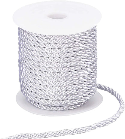 5MM Twisted Cord Rope Trim Craft Decorative Polyester Rope Handmade Cording for Sewing Crafts Upholstery Home Decor 5m