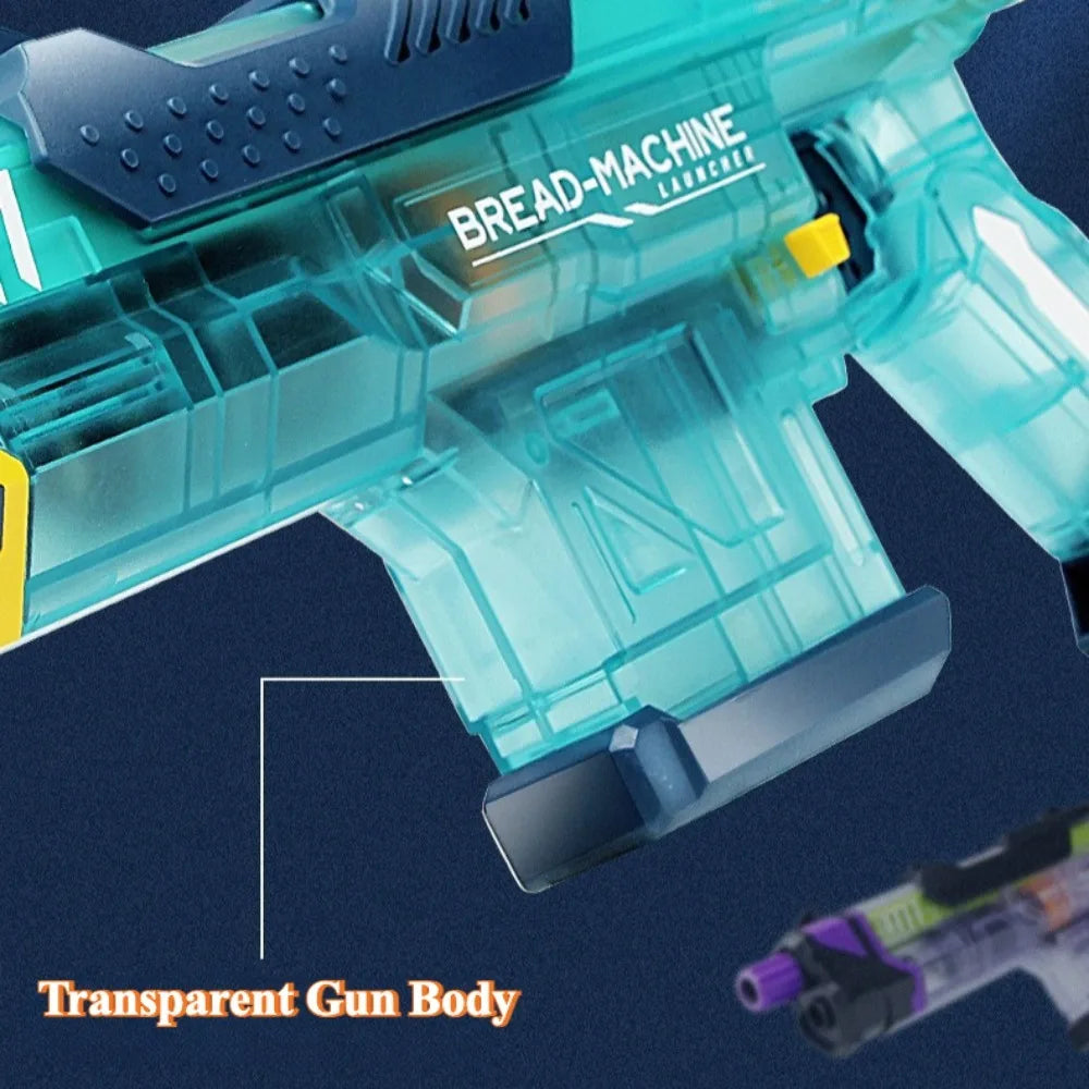 Manual Pull Loading Soft Bullet Toy Gun for Outdoor Shooting Battle Foam Dart Launcher with 2Pcs Magazine Christmas Gifts