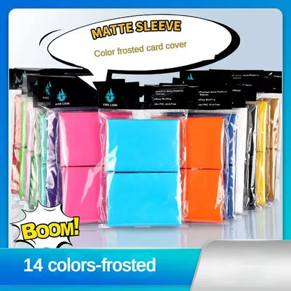 100pcs 66x91mm Card Sleeves For Trading Cards, Matte Card Sleeves Deck Card Protectors, Soft Sleeves For Standard Cards