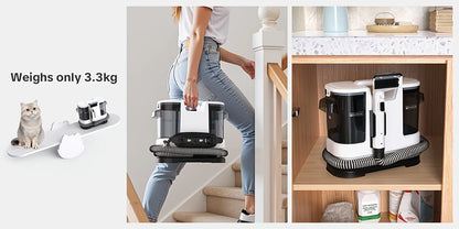 Lubluelu V8 Instant Heated Function Carpet Cleaner Machine 15Kpa Powerful Suction Hot Water Upgrade Portable Carpet Cleaning Machines for Pet Stains with Cleaning Tools & Self-Cleaning for Car/Couch/Rug/Spot