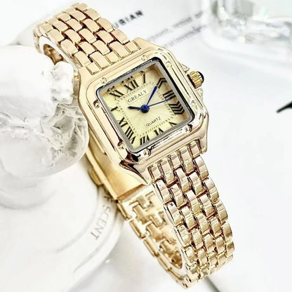 Luxury Rhinestone Women Watches Fashion Square Quartz Wristwatch Simple Ladies Clock Reloj Mujer