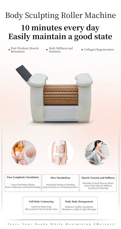 NEW Rolling Massage Chair Machine Weight Loss & Full Body Relax, 3D Roller Massager for Fat Burning Body Shaping Muscle Relief