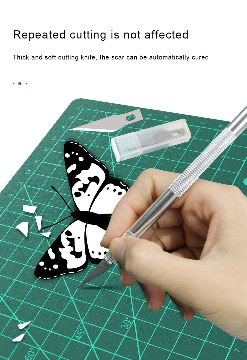 Engraving Non-Slip Metal Scalpel Knife Kit 5pcs Blades Cutter Craft Knives For Mobile Phone PC DIY Repair Hand Tool Accessories