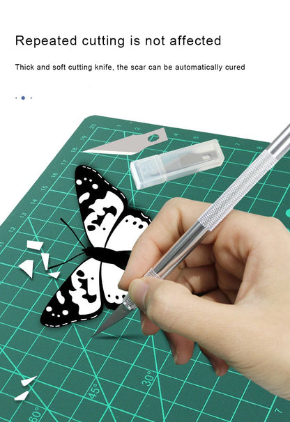 Engraving Non-Slip Metal Scalpel Knife Kit 5pcs Blades Cutter Craft Knives For Mobile Phone PC DIY Repair Hand Tool Accessories