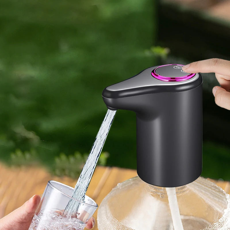 Elektrinis vandens siurblys, automatinis išmanusis buitinis vandens dozatorius buteliams, įkraunamas USB jungtimi, belaidis vandens siurblys