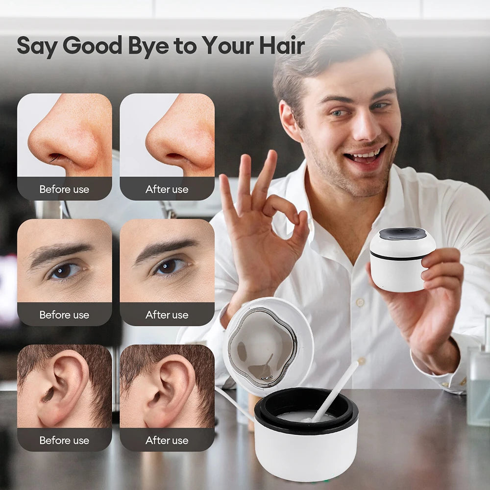40g Mini Silicone Bowl Wax Heater Waxing Kit Hair Removal Wax-melt Machine Wax Bean Depilatory Wax Warmer Wax Heating Pot Melter