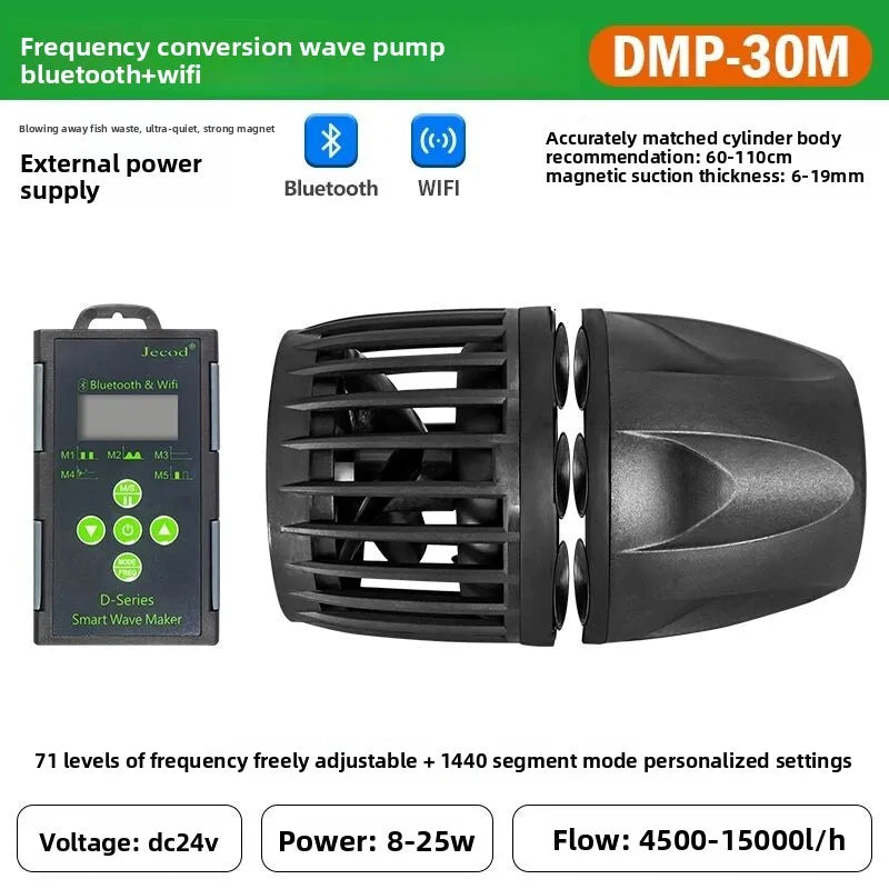 Jecod/Jebao New Cordless DMP-10M/20M-30/40M WiFi Bluetooth App Control Freshwater Saltwater Fish Tank Aquarium Wavemaker Pump