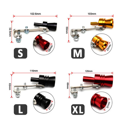 Universal Car Exhaust Pipe Oversized Turbo Whistle Car Refitting Turbo Whistle Exhaust Pipe Sound Tail Muffler