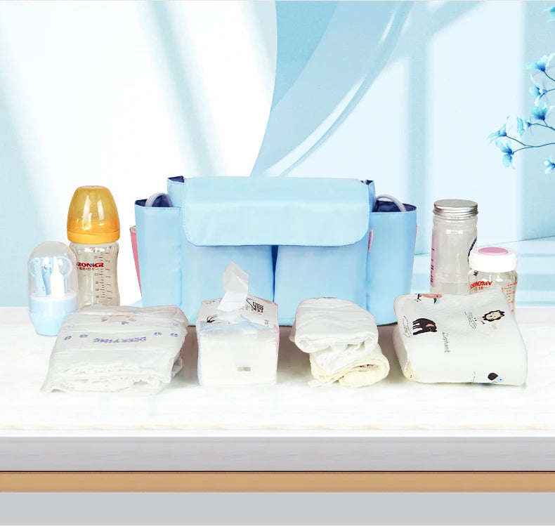 Stroller Organizer Bags Mummy Large Capacity Travel Hanging Bag Bottle Holder Pram Diaper Bags Baby Stroller Accessories