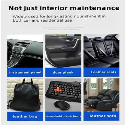 Car Plastic Care Paste Renovates Polishes Interior and Exterior Plastics Dustproof Dirt-Resistant and Adds Shine