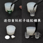 Miniature Food Play Mini Vintage Plate Fruit Plate Dinner Plate Doll House Mini Baking Baking Pan Organizer Jar Silicone Mold
