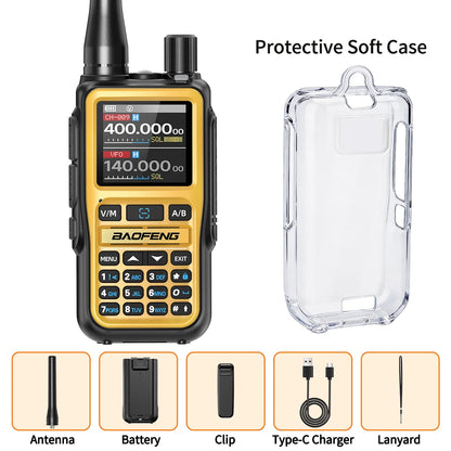 Baofeng UV-5R Mini Walkie Talkie Bluetooth Programming APP Long Range 999 Channels Radio With Protective Case Tactical Antenna