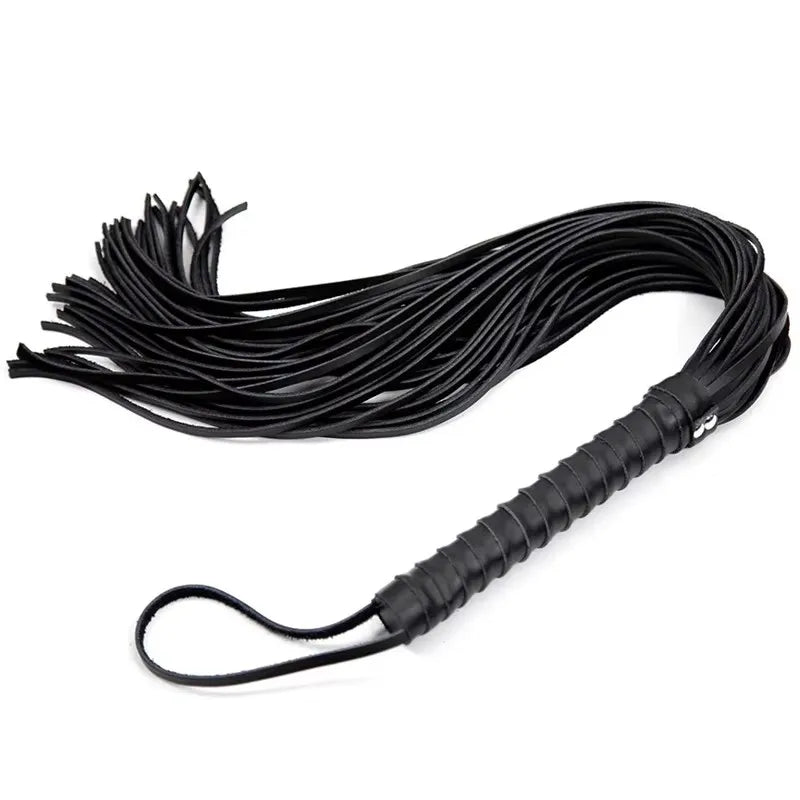 Genuine Leather Horse Whip, Flogger, Jump Bat | 68cm Long Dressage Training Whip for Equestrians | with Decorative Tassel and No