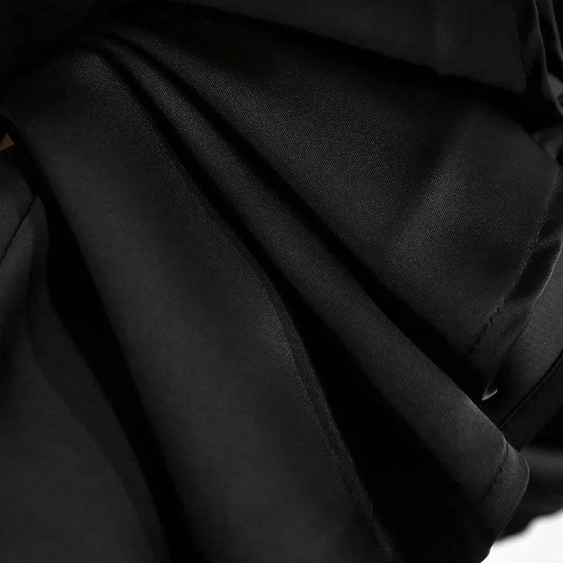 Botvotee Elegant Satin Long Skirt for Women Spring Summer 2025 Office Ladies Korean Style Loose Elastic Band Midi Skirts