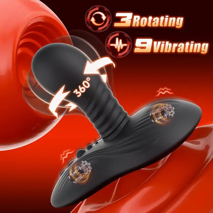 Remote Control Rotating Prostate Massager Anal plug Sucker Butt Plug Triple Vibrating Vibrator For Men Women Perineum Stimulator