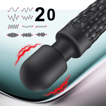 AV Vibrator Wand Personal Massager Clit Stimulator Sex Toy for Women 20 Patterns 8 Speeds Rechargeable Mini Vibrators Adult Toys