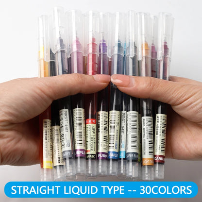 12 Color/set Student School Office Stationery Fine Nib Gel Pen Big Ink Capacity Ballpoint Pen Straight Liquid Rollerball Pen