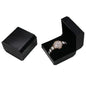 Black Single Watch Gift Box with Pillow PU Leather Wristwatch Display Case Organizer for Men Clamshell PU leather watch case
