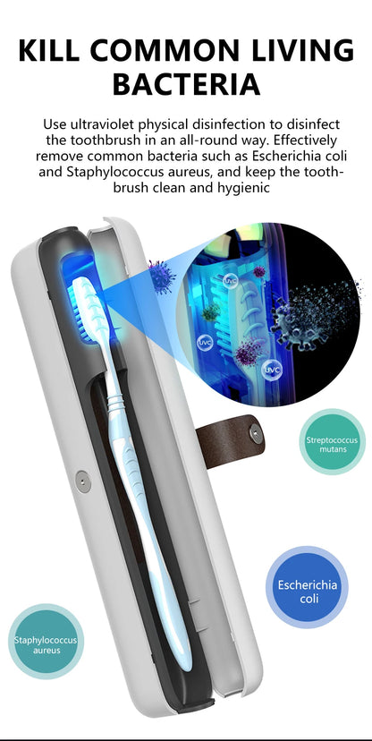 HOMEFISH Rechargeable Mini UV light toothbrush sanitizer sterilizer case for for Traveling