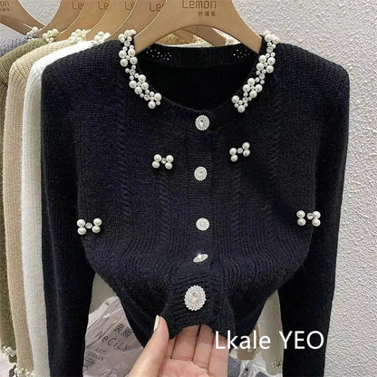New Autumn And Winter 2025 Design Sense Short Women Knitted Cardigan Sweater Coat Casual Temperament Female Sweater Jacket