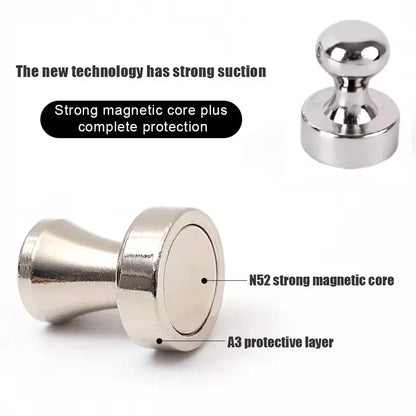 50/1Pcs Metal Strong Magnetic Pushpins Magnets Pin Whiteboard Fridge Thumbtack Power Magnet Sheets Push Pins for Office School