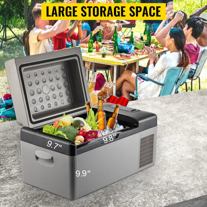 SIHAO Portable Car Refrigerator 15L 20L 30L 35L 40L 45L 50L 55L Compressor Fridge Freezer 12V 24V DC 110-240V AC Dual Use Vehicle Home for Camping Travel Outdoor