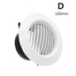 4 Types White Air Vent Extract Valve Grille Air Circulation Vents Cover 100/150mm Round Ducting Ventilation Cover Various Shapes