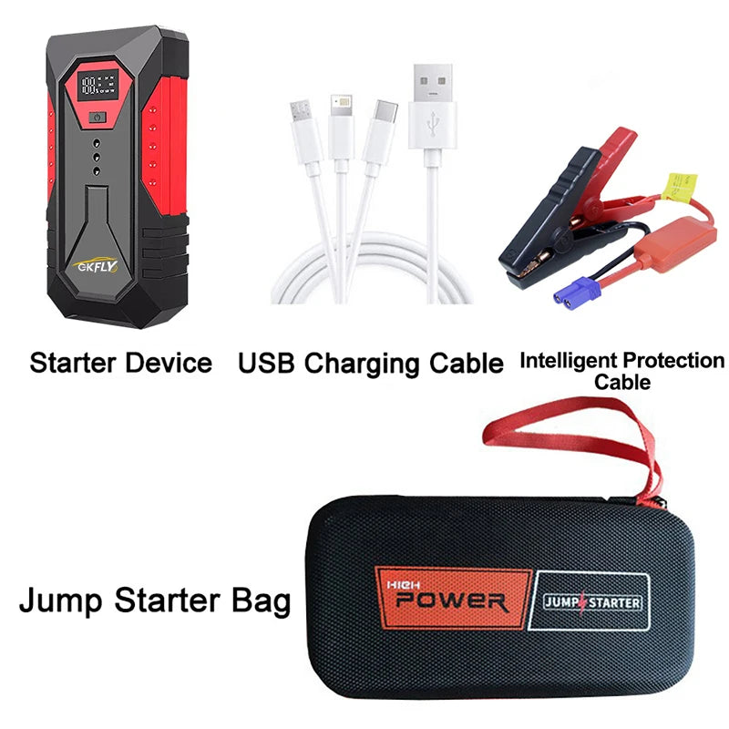 GKFLY 2000A/3000A/4000A Car Jump Starter Power Bank Petrol Diesel Car Battery Charger Starting For Auto Battery Booster