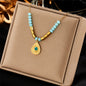 XIYANIKE 316L Stainless Steel Necklace for Women Gold Color New Trends Exquisite Chic Charming Birthday Fashion Jewelry Collier