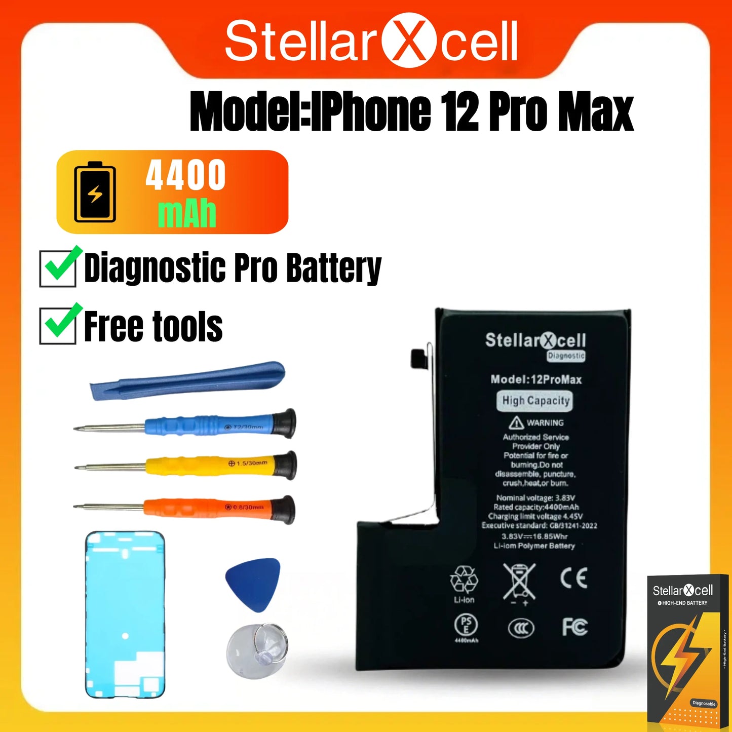 High Capacity Diagnostic Battery OEM TI BMS No Pop Up Message Run Diagnose for iPhone 12 13 14 15 Pro Max Pro Mini Plus