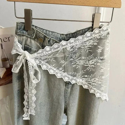 Women Y2K Korean Lace Mini Layered Skirt Streetwear Lace Up Ruffles Harajuku High Waist Pleated Ladies Jupe Skirts Clothes