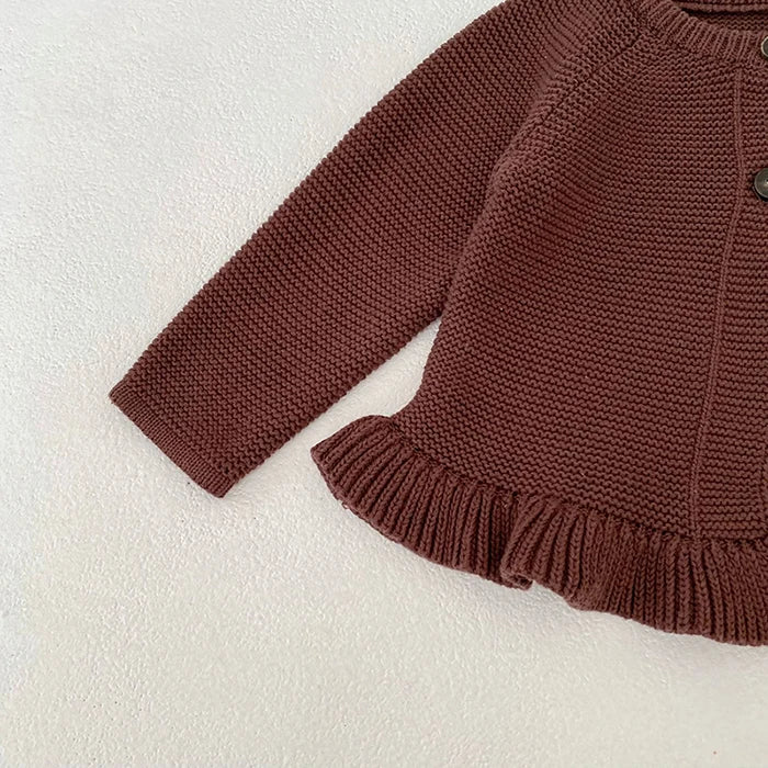 2025 New Autumn Toddler Baby Girl Clothes Set 0-3Yrs Infant Baby Girls Clothing Suit Long Sleeved Cardigan Sweater+PP Shorts