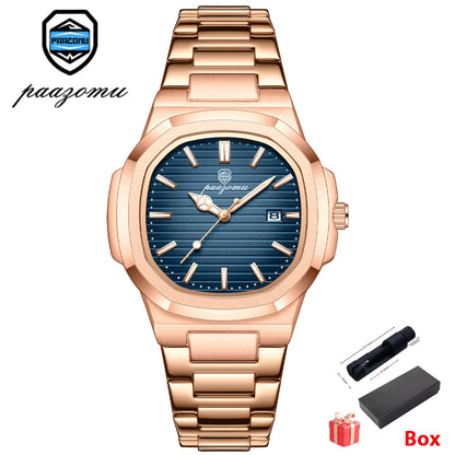 2026 New For Men Fashion Brand Male Watch Waterproof Luminous Stainless Steel Watches  Date Week Casual Quartz Men's Clock Reloj