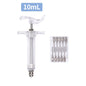 10/20/30/50ml Farm Animal Syringes Plastic Adjustable Dose Vaccine Injection with 10pcs needles Livestock Dispensing Tools