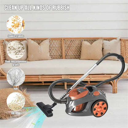 3300W Multicyclonic Vacuum Cleaner 3L Bagless Canister Vacuum Cleaner Cleaning Machine for Hard Floors Carpets Pet Hair