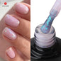MSHARE Milk Milky White Base Gel Polish Camouflage Color Rubber Base Nail Base Coat 10ml