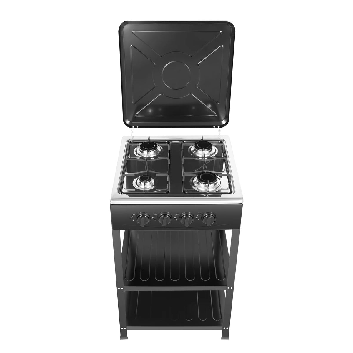 4-burner Natural Gas Stove NG/LPG Gas-stove 49*49*79cm for Family or Outdoor Stove Cooker